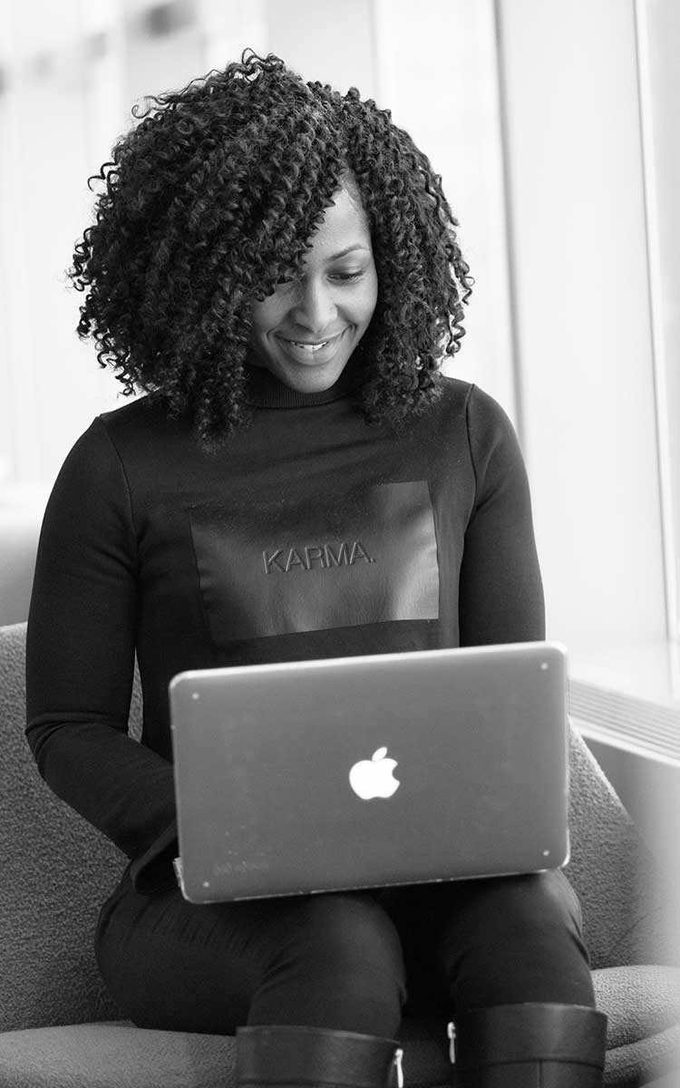 A girl who searching career opportunities at a2fixtech digital Apply for SEO Executive​